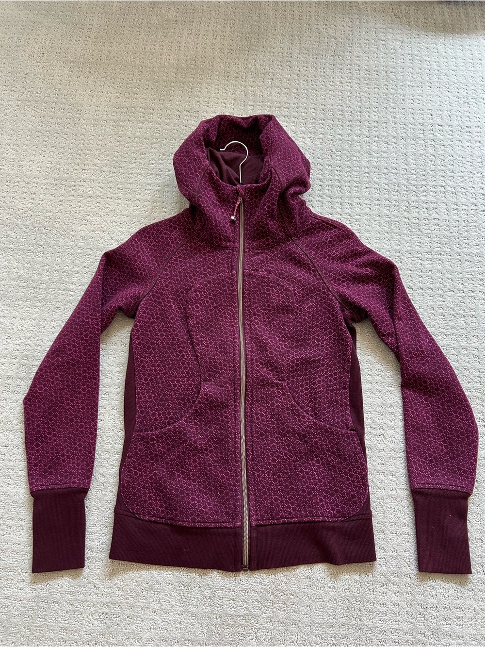 lululemon athletica scuba hoodie Womens Zip-Up Hooded Jacket in Deep Plum